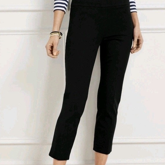 Talbots Pants - Talbots Heritage Petites Black Crop Pants Womens 12P Cotton Stretch BD1024